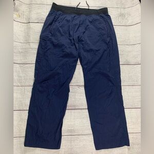 Lululemon Pants Blue Subtle Pinstripe Drawstring Cargo Straight Leg Mens 2XL XXL